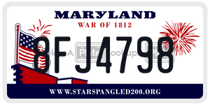 8FJ4798 license plate in Maryland