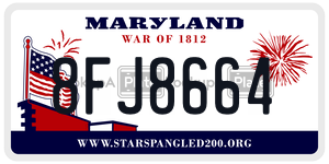 8FJ8664  license plate in MD