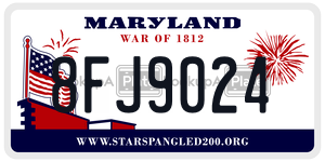 8FJ9024 license plate in Maryland