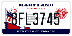 8FL3745 license plate in Maryland