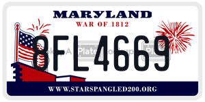 8FL4669 license plate in Maryland