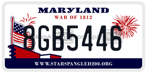 8GB5446 license plate in Maryland