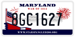 8GC1627  license plate in MD
