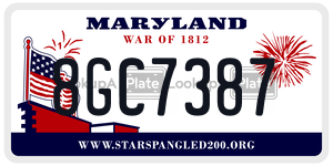 8GC7387 license plate in Maryland