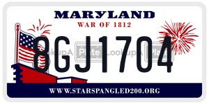 8GJ1704 license plate in Maryland
