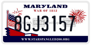 8GJ3157 license plate in Maryland