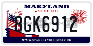 8GK6912 license plate in Maryland