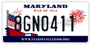 8GN0411  license plate in MD