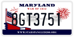 8GT3751 license plate in Maryland