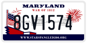 8GV1574 license plate in Maryland