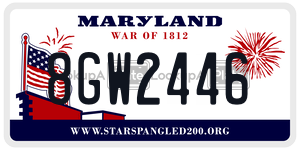 8GW2446  license plate in MD
