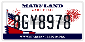 8GY8978  license plate in MD