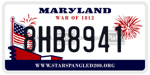 8HB8941  license plate in MD