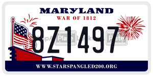 8Z1497 license plate in Maryland