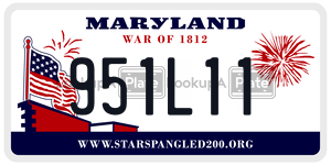 951L11  license plate in MD