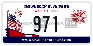 971  license plate in MD