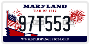 97T553 license plate in Maryland