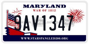 9AV1347 license plate in Maryland