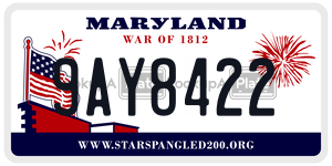 9AY8422  license plate in MD