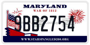 9BB2754  license plate in MD