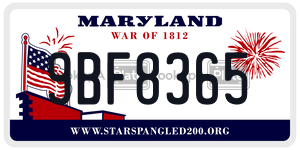 9BF8365 license plate in Maryland