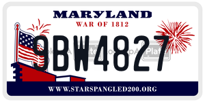 9BW4827 license plate in Maryland