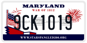 9CK1019 license plate in Maryland