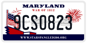 9CS0823 license plate in Maryland