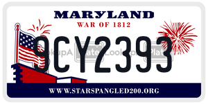 9CY2393 license plate in Maryland