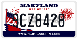 9CZ8428  license plate in MD