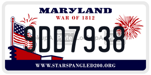 9DD7938 license plate in Maryland