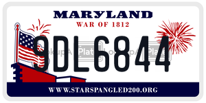 9DL6844 license plate in Maryland