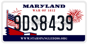 9DS8439 license plate in Maryland