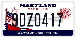 9DZ0417 license plate in Maryland