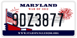 9DZ3877 license plate in Maryland