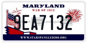9EA7132  license plate in MD