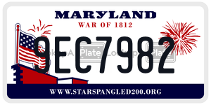 9EC7982 license plate in Maryland