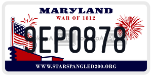 9EP0878 license plate in Maryland