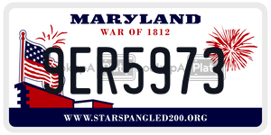 9ER5973 license plate in Maryland