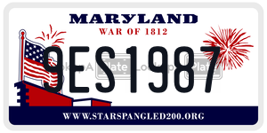 9ES1987 license plate in Maryland