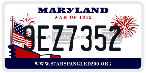 9EZ7352 license plate in Maryland