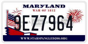 9EZ7964 license plate in Maryland