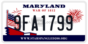 9FA1799 license plate in Maryland