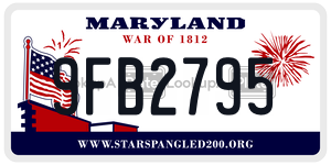 9FB2795 license plate in Maryland