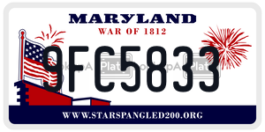 9FC5833 license plate in Maryland