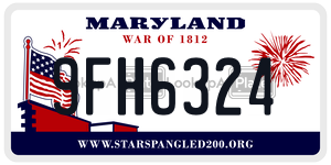 9FH6324  license plate in MD