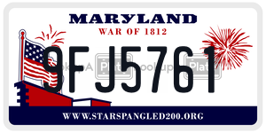 9FJ5761 license plate in Maryland