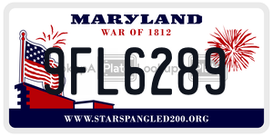 9FL6289 license plate in Maryland