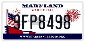 9FP8498  license plate in MD