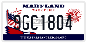 9GC1804 license plate in Maryland